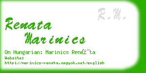 renata marinics business card